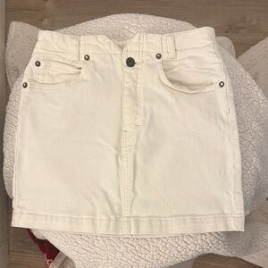 We The Free Cream Mini Skirt